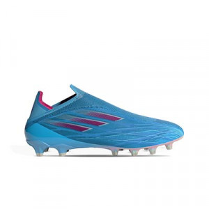 adidas X SPEEDFLOW+ AG - Botas de fútbol sin cordones adidas AG para césped artificial - azul celeste