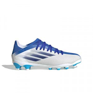 adidas X SPEEDFLOW.3 MG J - Botas de fútbol infantiles adidas MG para césped natural o artificial - blancas, azules
