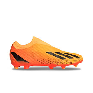 adidas X Speedportal.3 LL FG - Botas de fútbol sin cordones adidas FG para césped natural o artificial de última generación - naranjas