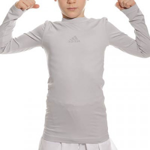 Camiseta adidas niño Techfit - Camiseta entrenamiento infantil compresiva manga larga adidas Techfit - gris