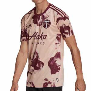 Camiseta adidas 2a Portland Timbers FC 2022 - Camiseta adidas segunda equipación Portland Timbers FC 2022 2023 - rosa pastel