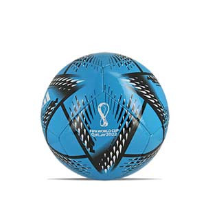 Balón adidas Mundial 2022 Qatar Rihla Club talla 5 - Balón de fútbol adidas del Mundial de Qatar 2022 talla 5 - azul cian