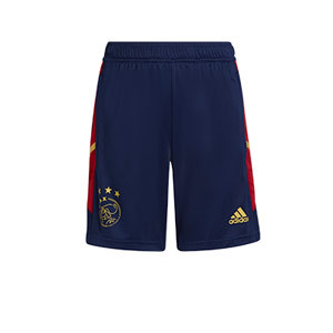 Short adidas Ajax niño entrenamiento - Pantalón corto infantil de entrenamiento adidas del Ajax - azul marino