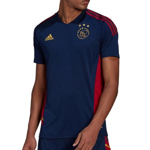 Camiseta adidas Ajax entrenamiento - Camiseta de entrenamiento para jugadores adidas del Ajax - azul marino