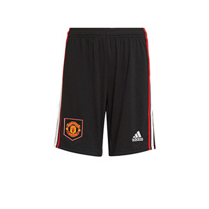 Short adidas 2a United niño 2022 2023 - Pantalón corto segunda equipación infantil adidas del Manchester United 2022 2023 - negro