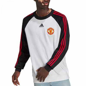 Sudadera adidas United TeamGeist - Sudadera de algodón adidas del Manchester United - blanca
