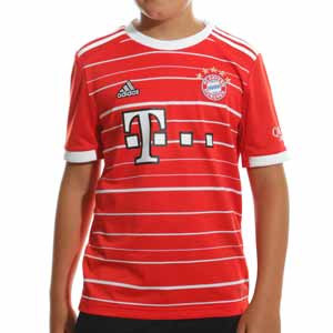 Camiseta adidas Bayern niño 2022 2023 - Camiseta infantil de la primera equipación adidas del Bayern de Múnich 2022 2023 - roja