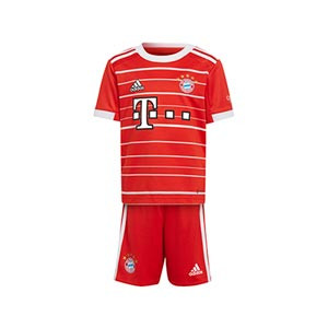 Equipación adidas Bayern niño pequeño 2022 2023 - Conjunto infantil 1-6 años primera equipación adidas del Bayern de Múnich 2022 2023 - rojo