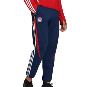 Pantalón adidas Bayern TeamGeist Woven - Pantalón largo de entrenamiento adidas del Bayern de Munich - azul marino