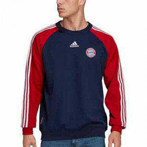 Sudadera adidas Bayern TeamGeist - Sudadera de algodón adidas del Bayern - azul marino, roja