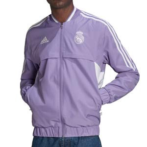 Chaqueta adidas Real Madrid himno - Chaqueta himno adidas Real Madrid CF - púrpura