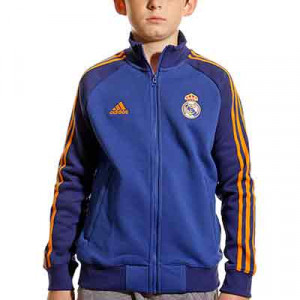 Chaqueta adidas Real Madrid niño himno - Chaqueta infantil himno adidas Real Madrid CF - azul