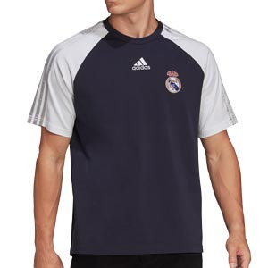 Camisea adidas Real Madrid TeamGeist - Camiseta de algodón adidas del Real Madrid - negra, blanca