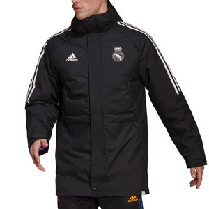 Chaqueta invierno adidas Real Madrid Stadium - Abrigo de invierno acolchado adidas del Real Madrid - negra
