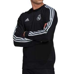 Sudadera adidas Real Madrid staff - Sudadera de algodón para técnicos adidas del Real Madrid CF - negra