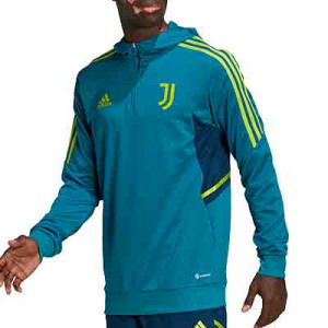 Sudadera adidas Juventus Hoodie - Sudadera con capucha para jugadores adidas de la Juventus - verde azulada