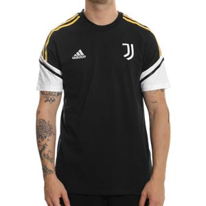Camiseta adidas Juventus entrenamiento staff - Camiseta de entrenamiento de algodón para técnicos adidas de la Juventus - negra