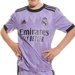 Camiseta adidas 2a Real Madrid niño 2022 2023 - Camiseta segunda equipación infantil adidas del Real Madrid CF 2022 2023 - púrpura