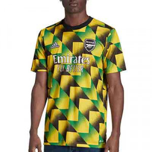 Camiseta adidas Arsenal pre-match - Camiseta de calentamiento pre-match adidas del Arsenal - amarilla, verde