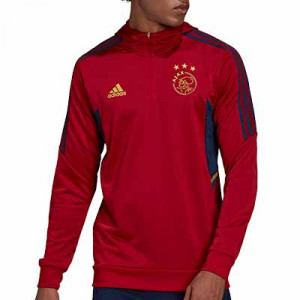 Sudadera adidas Ajax Hoodie - Sudadera con capucha de paseo adidas del Ajax - roja 