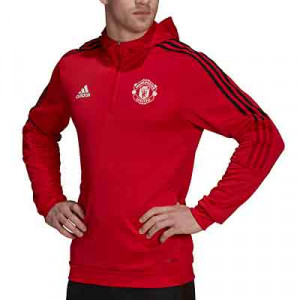 Sudadera adidas United Hoodie - Sudadera con capucha de paseo del Manchester United - roja
