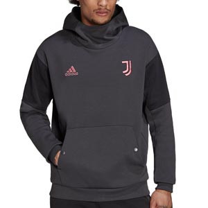 Sudadera adidas Juventus Travel Hoodie - Sudadera de paseo de algodón adidas de la Juventus - gris