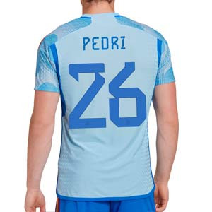 Camiseta adidas 2a España Pedri 2022 2023 authentic - Camiseta segunda equipación auténtica de Pedri adidas selección española 2022 2023 - azul