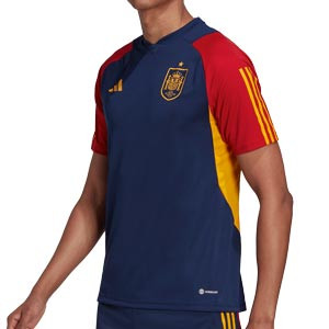 Camiseta adidas España entrenamiento - Camiseta de entrenamiento adidas de la selección española - azul marino, roja