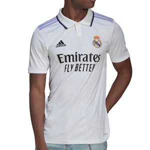 Camiseta adidas Real Madrid 2022 2023 - Camiseta primera equipación adidas Real Madrid CF 2022 2023 - blanca