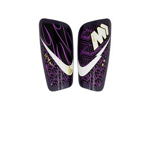 Nike Mercurial Lite KM - Espinilleras de fútbol Nike con mallas de sujeción de Kylian Mbappé - lilas
