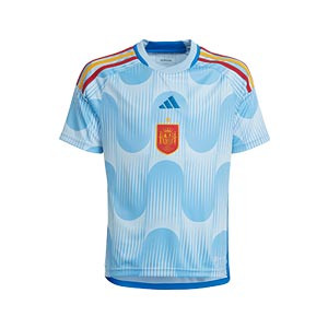 Camiseta adidas 2a España niño 2022 2023 - Camiseta segunda equipación infantil adidas de la selección española 2022 2023 - azul celeste