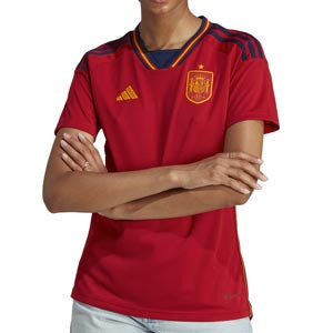 Camiseta adidas España mujer 2022 2023 - Camiseta primera equipación de mujer adidas selección española 2022 2023 - roja