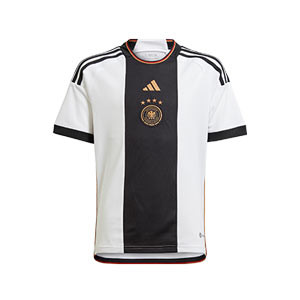 Camiseta adidas Alemania niño 2022 2023 - Camiseta primera equipación infantil adidas de la selección alemana 2022 2023 - blanca, negra
