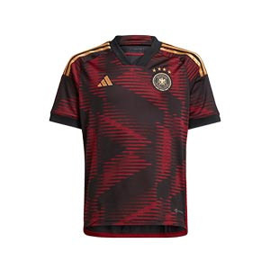 Camiseta adidas 2a Alemania niño 2022 2023 - Camiseta segunda equipación infantil adidas de la selección alemana 2022 2023 - negra, granate