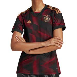 Camiseta adidas 2a Alemania mujer 2022 2023 - Camiseta segunda equipación para mujer adidas de la selección alemana 2022 2023 - negra