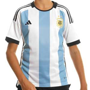 pueblo pila Que pasa Camiseta adidas Argentina niño 2022 2023 albiceleste | futbolmaniaKids