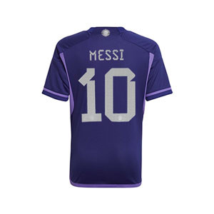 Camiseta adidas 2a Argentina niño Messi 2022 2023 - Camiseta infantil segunda equipación de Lionel Messi adidas de la selección argentina 2022 2023 - púrpura