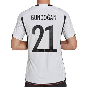 Camiseta adidas Alemania Gündogan 2022 2023 authentic - Camiseta auténtica primera equipación adidas de la selección alemana de Gündogan 2022 2023 - blanca, negra
