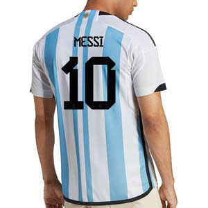 Camiseta adidas Messi Argentina 2022 2023 - Camiseta adidas de la primera equipación de Argentina de Messi 2022 2023 - blanca, azul celeste