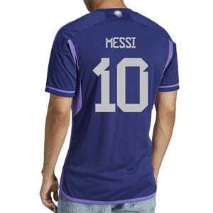 Camiseta adidas 2a Argentina Messi 2022 2023 - Camiseta segunda equipación adidas de Leo Messi selección Argentina Mundial 2022 con 2 estrellas - purpura