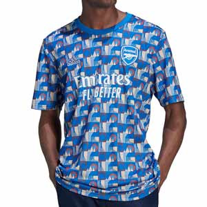 Camiseta adidas Arsenal x TFL pre-match - Camiseta de calentamiento pre partido adidas Arsenal FC - azul