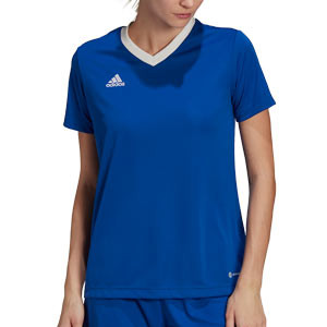 Camiseta adidas Entrada 22 mujer - Camiseta de fútbol para mujer adidas - azul
