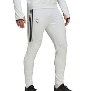Pantalón adidas Real Madrid entrenamiento Pro - Pantalón largo de entrenamiento profesional para jugadores adidas del Real Madrid CF - blanco