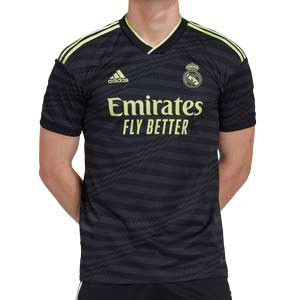 Camiseta adidas 3a Real Madrid 2022 2023 - Camiseta de la tercera equipación adidas del Real Madrid CF 2022 2023 - negra