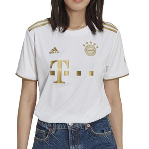 Camiseta adidas 2a Bayern mujer 2022 2023 - Camiseta segunda equipación adidas del Bayern de Múnich 2022 2023 - blanca