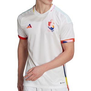 Camiseta adidas 2a Bélgica 2022 2023 - Camiseta segunda equipación adidas de la selección belga 2022 2023 - blanca