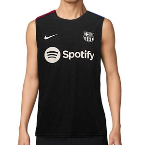 Camiseta sin mangas Nike Barcelona entrenamiento DF Advance - Camiseta sin mangas de entrenamiento Nike del FC Barcelona - negra