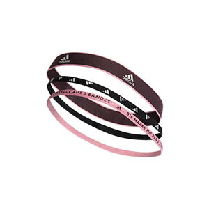 Pack cintas de pelo adidas 3 unidades - Pack de tres cintas para el pelo elásticas adidas - rosa, negra, morada