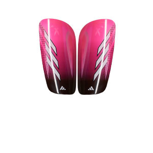 adidas X League - Espinilleras de fútbol adidas con mallas de sujeción - rosas, negras