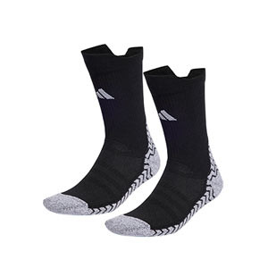 Calcetines adidas Football Grip Knit acolchados - Calcetines de entreno acolchados media caña adidas - negros